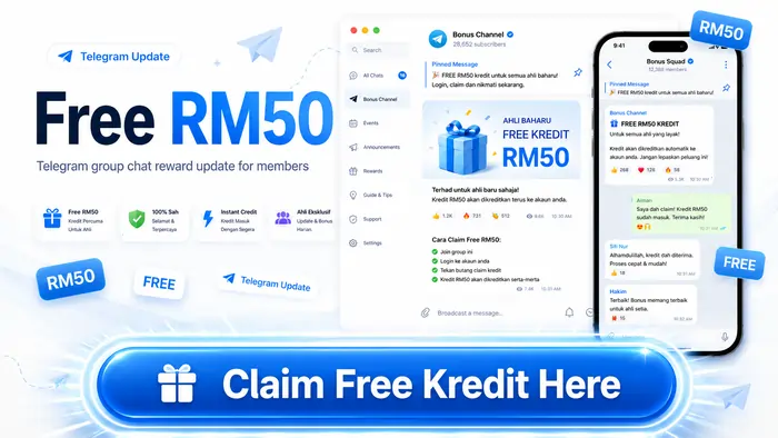 Free RM50 Telegram credit promotional banner